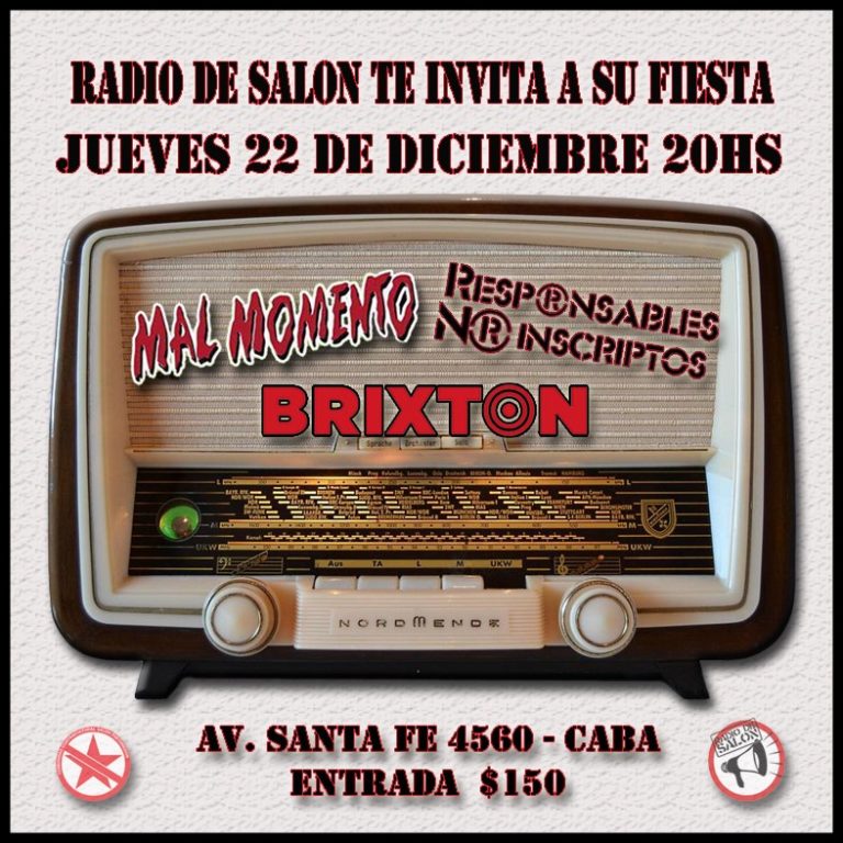 Mal Momento + Responsables No Inscriptos + Brixton en vivo