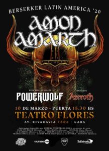 AMON AMARTH y POWERWOLF juntos en Argentina! @ Teatro Flores